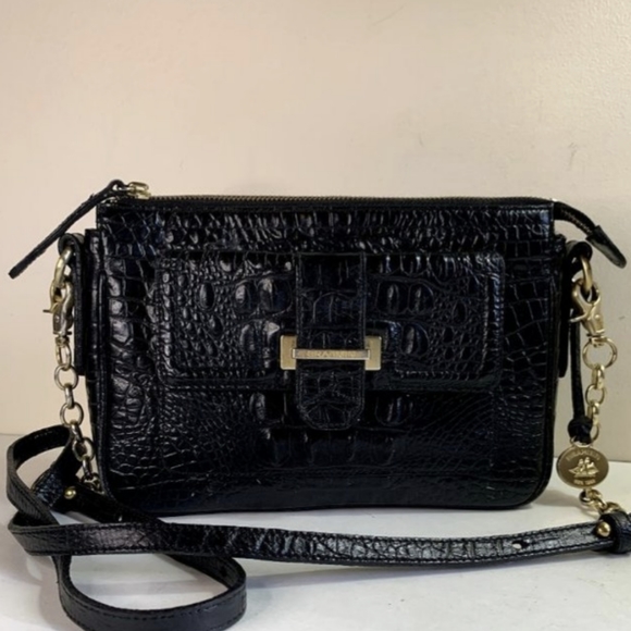 🖤Stunning Brahmin Purse/Bag - Genuine Crocodile Embossed Leather Line!! 🖤 - Picture 5 of 6